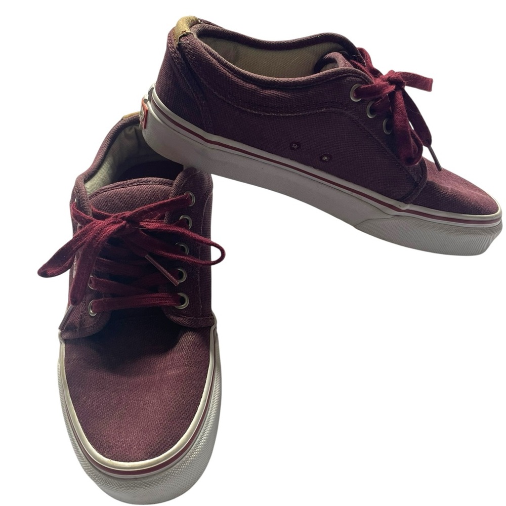 Vans Off the‎ Wall Maroon Men’s Shoes Size 6.5 - Picture 2 of 12